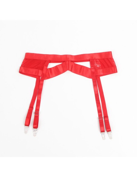 SUBBLIME - 955267 SET SUJETADOR CON LIGUERO BONDAGE ROJO L/XL SUBBLIME SETS