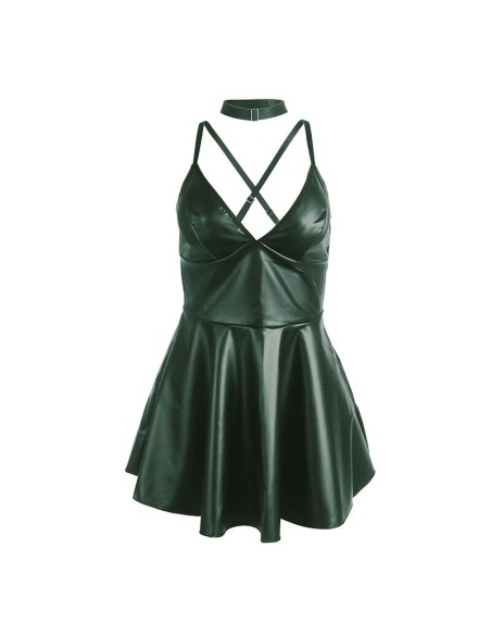 SUBBLIME - 955434 VESTIDO CON TIRANTES DE CUERO VERDE S/M SUBBLIME DRESSES