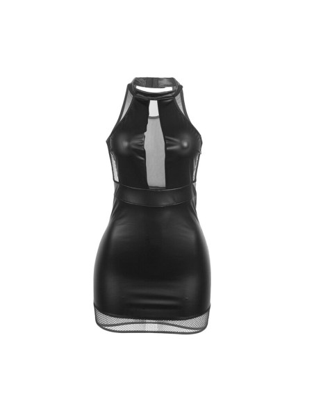 SUBBLIME - 955489 VESTIDO CUELLO HALTER CON TRANSPARENCIAS NEGRO L/XL SUBBLIME DRESSES