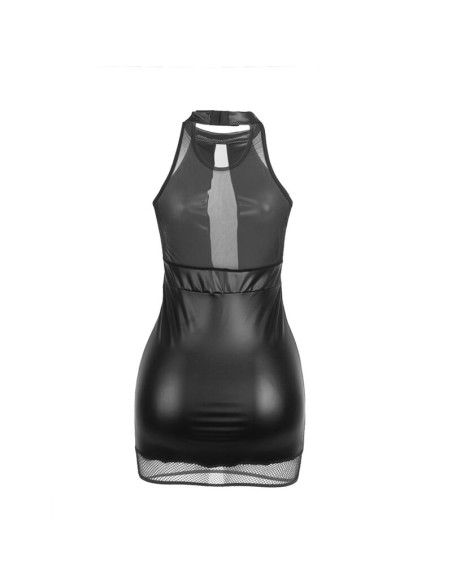 SUBBLIME - 955489 VESTIDO CUELLO HALTER CON TRANSPARENCIAS NEGRO L/XL SUBBLIME DRESSES