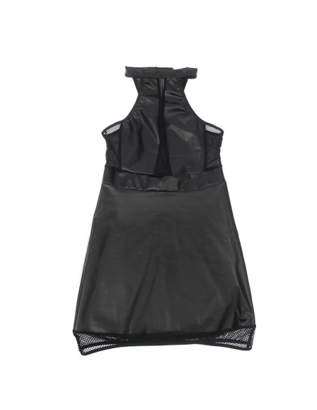 SUBBLIME - 955489 VESTIDO CUELLO HALTER CON TRANSPARENCIAS NEGRO L/XL SUBBLIME DRESSES