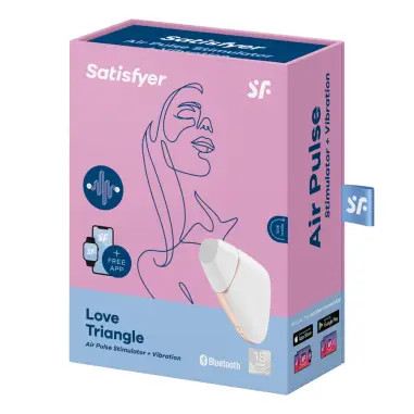 Love Triangle Estimulador y Vibrador Blanco | Satisfyer