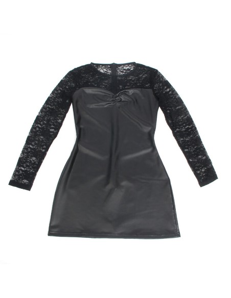 SUBBLIME - 955601 VESTIDO DE MANGA LARGA CON ENCAJE NEGRO L/XL SUBBLIME DRESSES