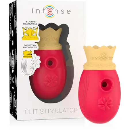 INTENSE - ESTIMULADOR CLÍTORIS 10 MODOS DE SUCCIÓN Y LICKING - ROJO