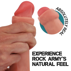 ROCKARMY - FOX DILDO REALISTA DDUAL DENSITY LIQUID SILICONE 19 CM -O- 3.2 CM ROCK ARMY 2