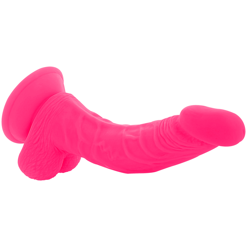 DIVERSIA - DILDO REALÍSTICO FLEXIBLE CON VIBRACIÓN ROSA 21.5 CM -O- 4.5 CM 
