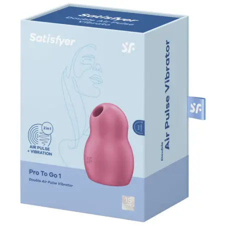 Pro To Go 1 Estimulador y Vibrador Doble Rojo | Satisfyer