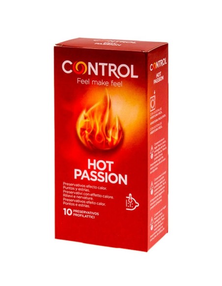 CONTROL - HOT PASSION PRESERVATIVOS EFECTO CALOR 10 UNIDADES CONTROL CONDOMS