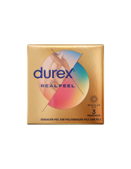 DUREX - REAL FEEL PRESERVATIVOS 3 UNIDADES DUREX CONDOMS