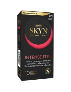 SKYN - PRESERVATIVO INTENSE FEEL TEXTURA CON DISEÑO ONDULADO 10 UNIDADES SKYN