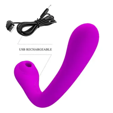 Alex Vibrador y Succionador de Clítoris Lila | Pretty Love
