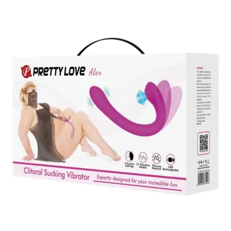 Alex Vibrador y Succionador de Clítoris Lila | Pretty Love