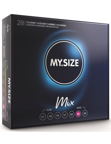 MY SIZE - MIX PRESERVATIVOS 64 MM 28 UNIDADES MY SIZE MIX