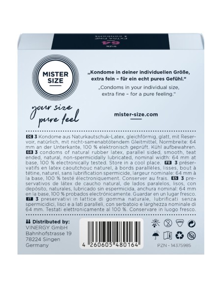 MISTER SIZE - PRESERVATIVOS TALLA XXL 64 MM (3 UNIDADES) MISTER SIZE