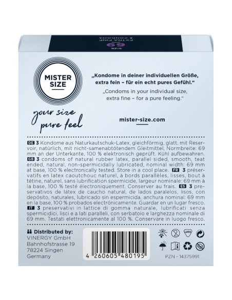 MISTER SIZE - PRESERVATIVOS TALLA XXXL 69 MM (3 UNIDADES) MISTER SIZE