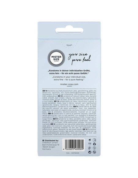 MISTER SIZE - PRESERVATIVOS TALLA M 53 MM (10 UNIDADES) MISTER SIZE