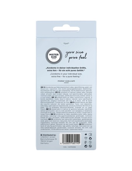 MISTER SIZE - PRESERVATIVOS TALLA XL 60 MM (10 UNIDADES) MISTER SIZE
