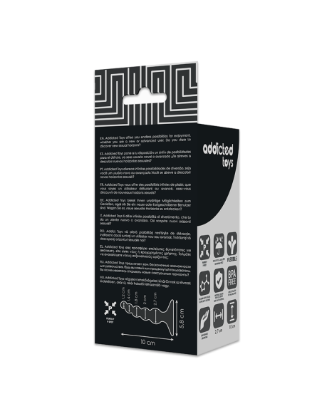 ADDICTED TOYS - ANAL SEXUAL PLUG 10 CM NEGRO ADDICTED TOYS
