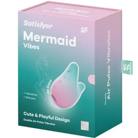 Mermaid Vibes Estimulador & Vibrador Menta y Rosa