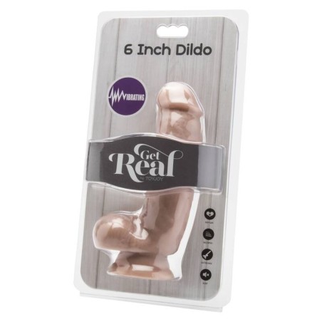 GET REAL - DILDO 12 CM CON TESTÍCULOS VIBRADOR NATURAL GET REAL