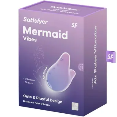 Mermaid Vibes Estimulador & Vibrador Violeta y Rosa