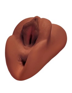 PDX PLUS - PERFECT PUSSY DOUBLE STROKER MASTURBADOR VAGINA Y ANO MARRÓN PDX PLUS+