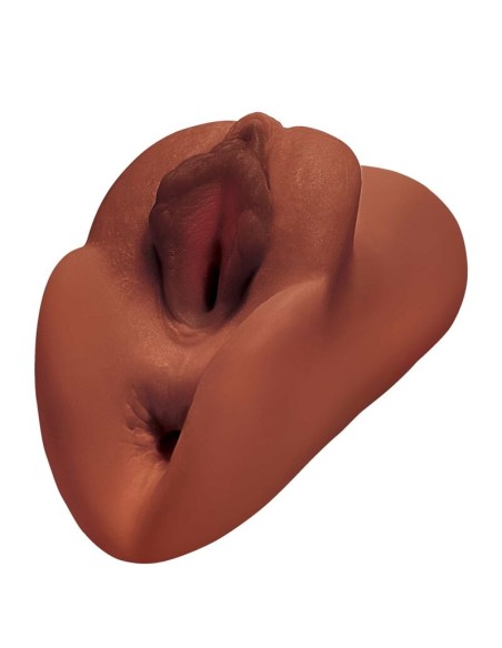 PDX PLUS - PERFECT PUSSY DOUBLE STROKER MASTURBADOR VAGINA Y ANO MARRÓN PDX PLUS+