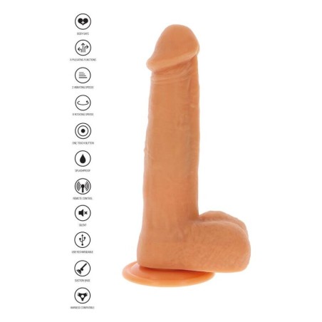 GET REAL - DILDO VIBRADOR CON BOLAS GIRATORIAS NATURAL GET REAL
