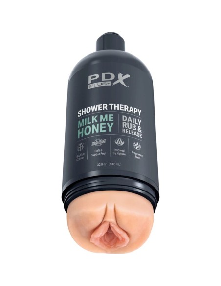 PDX PLUS - MASTURBADOR STROKER DISEÑO DISCRETO DE BOTE CHAMPU MILK ME HONEY PDX PLUS+