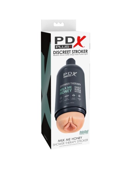 PDX PLUS - MASTURBADOR STROKER DISEÑO DISCRETO DE BOTE CHAMPU MILK ME HONEY PDX PLUS+