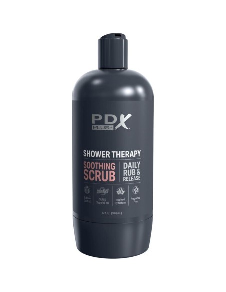 PDX PLUS - MASTURBADOR STROKER DISEÑO DISCRETO DE BOTE CHAMPU SOOTHING SCRUB CARAMELO PDX PLUS+