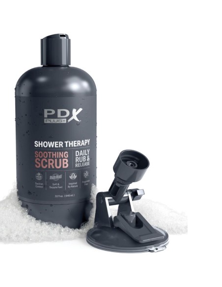 PDX PLUS - MASTURBADOR STROKER DISEÑO DISCRETO DE BOTE CHAMPU SOOTHING SCRUB CARAMELO PDX PLUS+