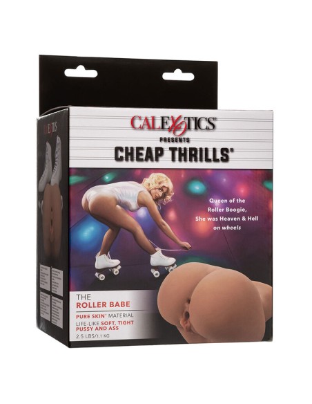 CALEXOTICS - THE ROLLER BABE DOBLE MASTURBADOR REALÍSTICO NATURAL CALEXOTICS
