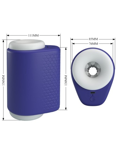 PRETTY LOVE - DJ LADY MASTURBADOR MASCULINO CON VIBRACIÓN 5 CONFIGURACIONES MORADO 