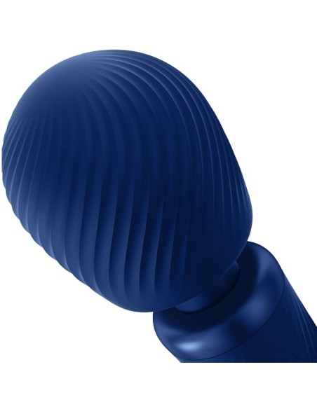 FUN FACTORY - VIM WAND RUMBLE VIBRADOR RECARGABLE SILICONA AZUL MEDIANOCHE FUN FACTORY