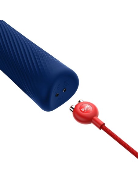 FUN FACTORY - VIM WAND RUMBLE VIBRADOR RECARGABLE SILICONA AZUL MEDIANOCHE FUN FACTORY