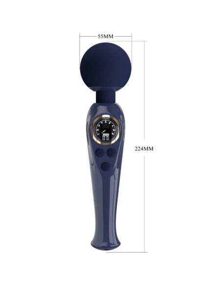 PRETTY LOVE - SKYLER VIBRADOR WAND AZUL PRETTY LOVE LED