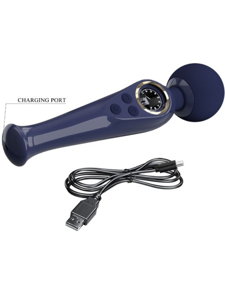 PRETTY LOVE - SKYLER VIBRADOR WAND AZUL PRETTY LOVE LED