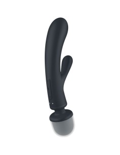 SATISFYER - TRIPLE LOVER MASAJEADOR VIBRADOR RABBIT GRIS SATISFYER VIBRATOR 2