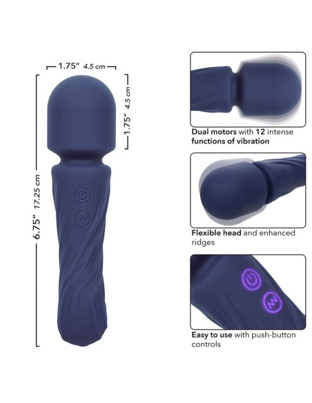 CALEXOTICS - CHARISMA ALLURE MASAJEADOR DOBLE MOTOR 12 FUNCIONES 17,25 CM X 4,5 CM MORADO CALEXOTICS