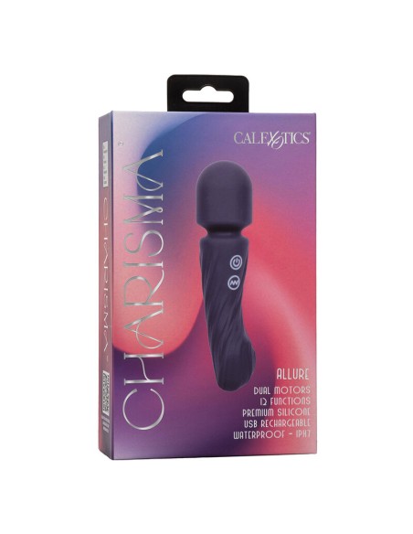 CALEXOTICS - CHARISMA ALLURE MASAJEADOR DOBLE MOTOR 12 FUNCIONES 17,25 CM X 4,5 CM MORADO CALEXOTICS