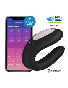 SATISFYER - DOUBLE JOY CON APP ORO NEGRO SATISFYER CONNECT