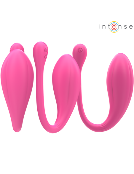 INTENSE - JANICE VIBRADOR U DOBLE ESTIMULACIÓN 10 VIBRACIONES ROSA CONTROL REMOTO INTENSE COUPLES TOYS