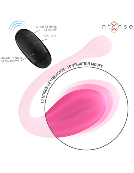 INTENSE - JANICE VIBRADOR U DOBLE ESTIMULACIÓN 10 VIBRACIONES ROSA CONTROL REMOTO INTENSE COUPLES TOYS