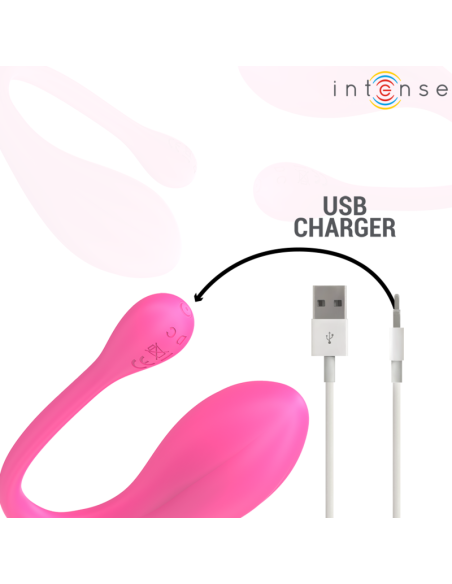 INTENSE - JANICE VIBRADOR U DOBLE ESTIMULACIÓN 10 VIBRACIONES ROSA CONTROL REMOTO INTENSE COUPLES TOYS