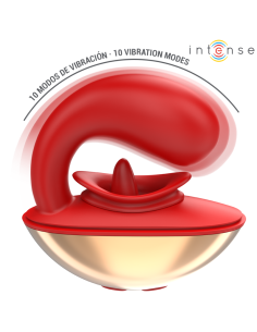 INTENSE - MARIAH VIBRADOR & ESTIMULADOR EN FORMA DE U 10 VIBRACIONES ROJO INTENSE FUN 2