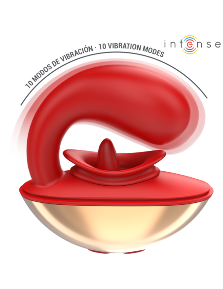 INTENSE - MARIAH VIBRADOR & ESTIMULADOR EN FORMA DE U 10 VIBRACIONES ROJO INTENSE FUN