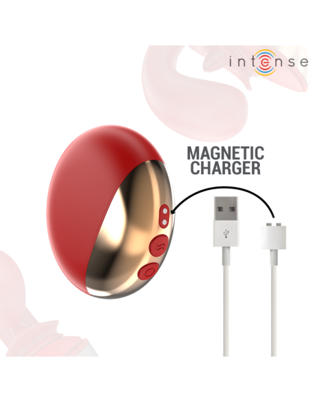 INTENSE - MARIAH VIBRADOR & ESTIMULADOR EN FORMA DE U 10 VIBRACIONES ROJO INTENSE FUN