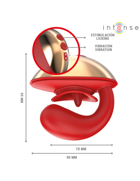 INTENSE - MARIAH VIBRADOR & ESTIMULADOR EN FORMA DE U 10 VIBRACIONES ROJO INTENSE FUN
