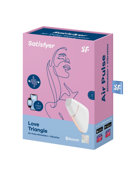 SATISFYER - LOVE TRIANGLE ESTIMULADOR Y VIBRADOR BLANCO SATISFYER CONNECT